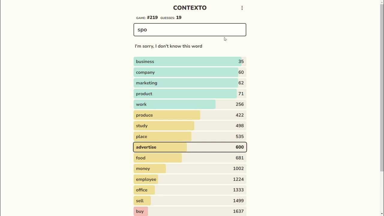 Contexto: A New Twist on Word-Guessing Games