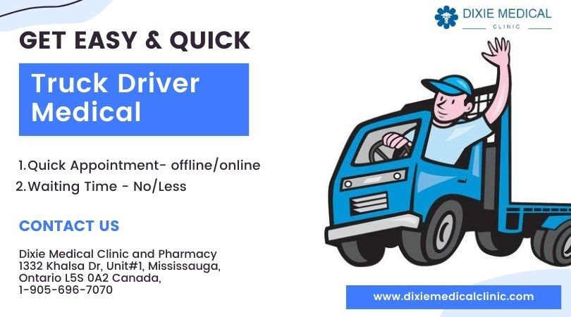 Book appointment and get instant Truck driver medical