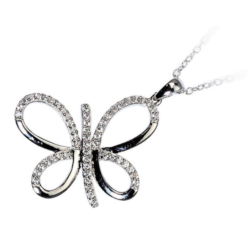 Buy 925 Pure Silver Butterfly Pendant at ornate jewels