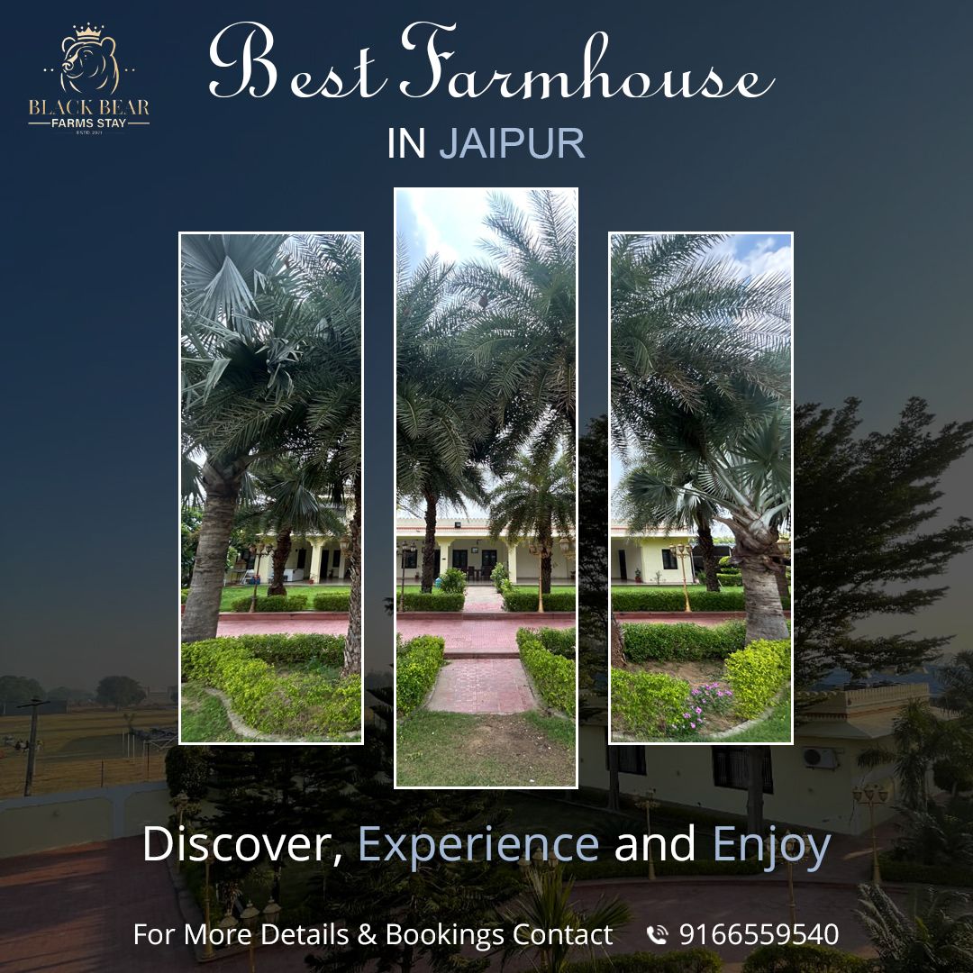 Black Bear Farmhouse – Best Farmhouse in Jaipur for Bachelor Parties, Destination Weddings, Family Parties & Farm Stay