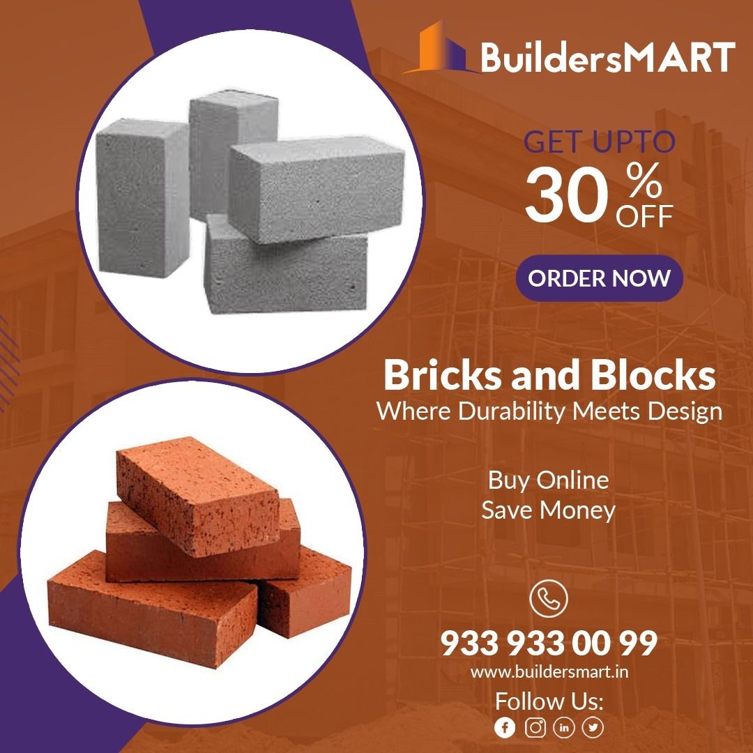 Bricks and Blocks Price in Hyderabad Today -BuildersMART