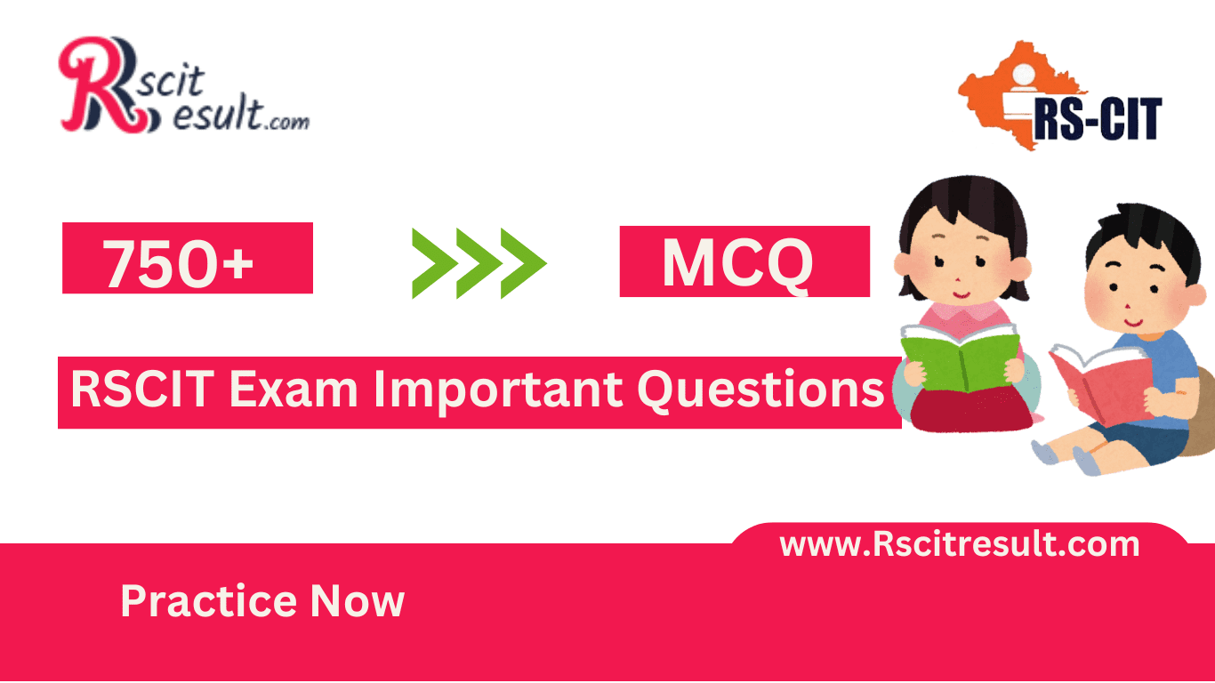 750+ RSCIT Exam Important Questions With Online Mock Test</title