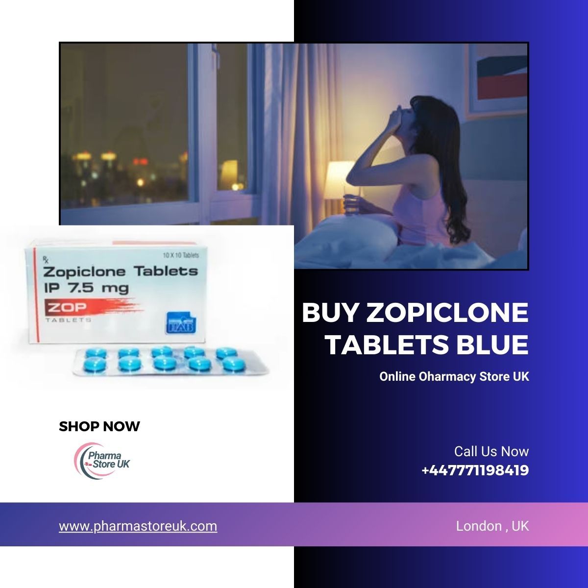 Buy ZopicloneTablets Blue Next day Delivery UK
