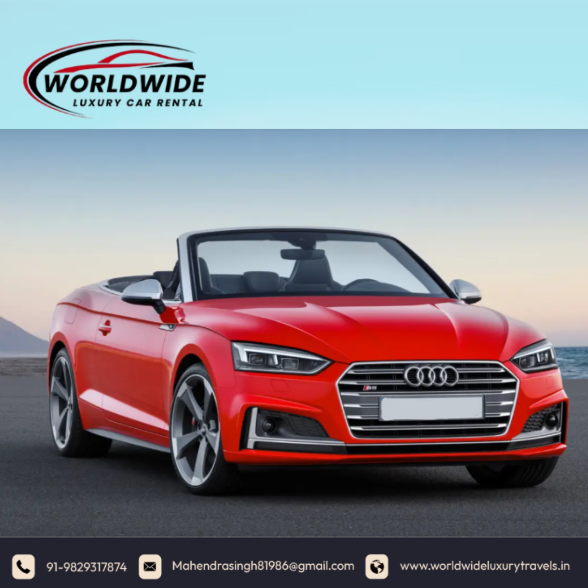Audi Convertible Car Hire in Jaipur – World Wide Luxury Travels