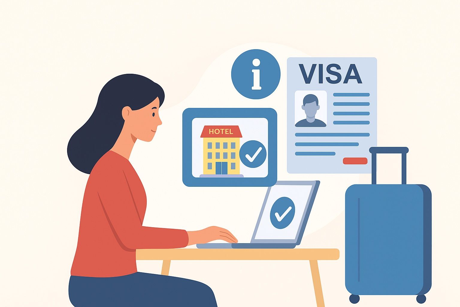 What is the role of a hotel reservation in visa processing, and how do I get one?