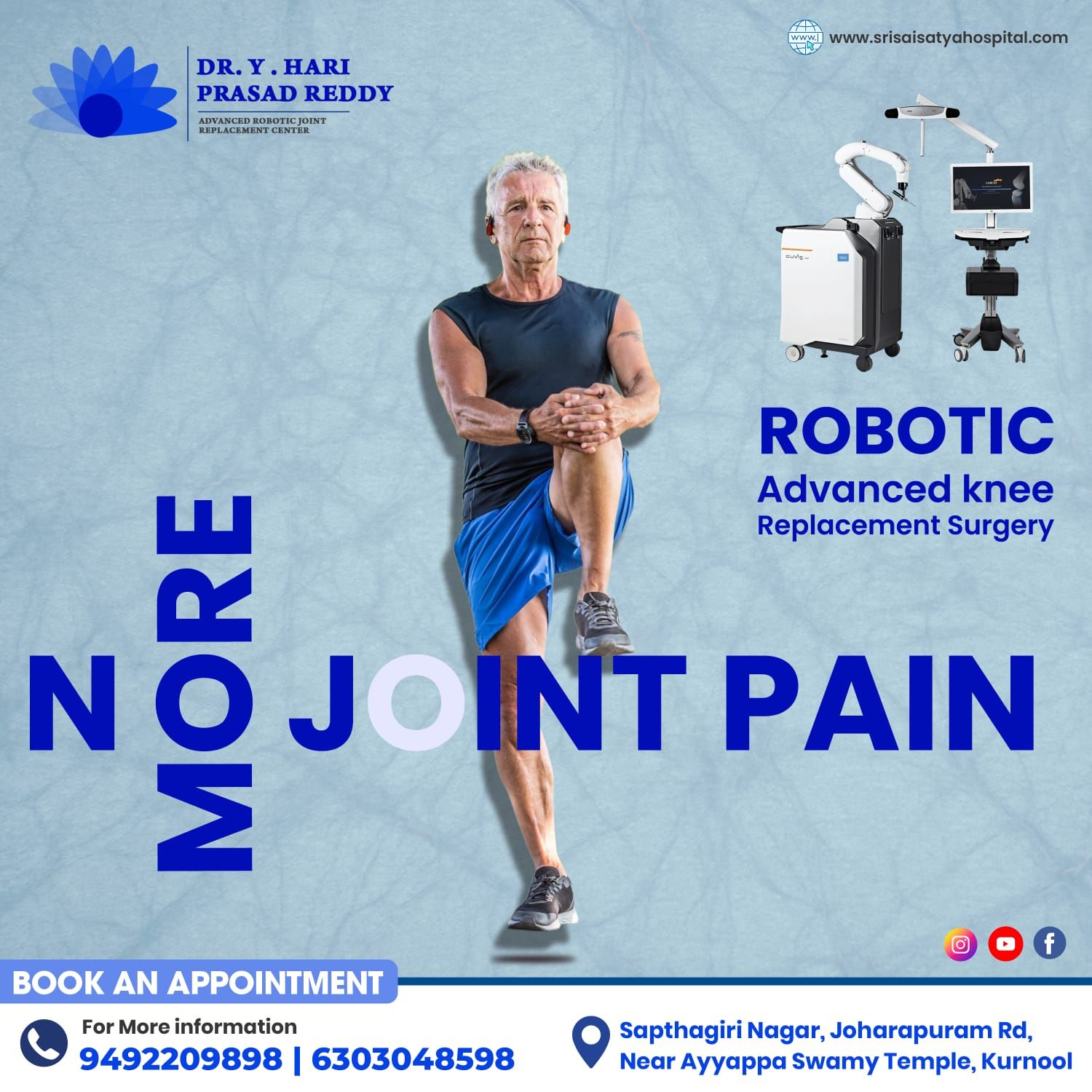 Advance Robotic Knee Surgeon In Kurnool | Dr. Y. HariPrasad Reddy 