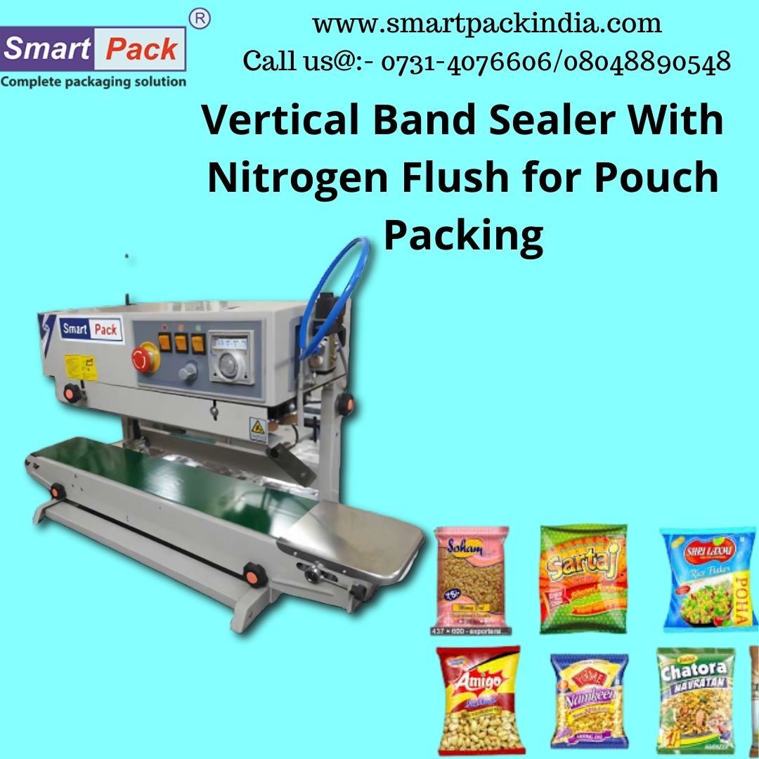 Vertical Band Sealer With Nitrogen Flush for Pouch Packing  