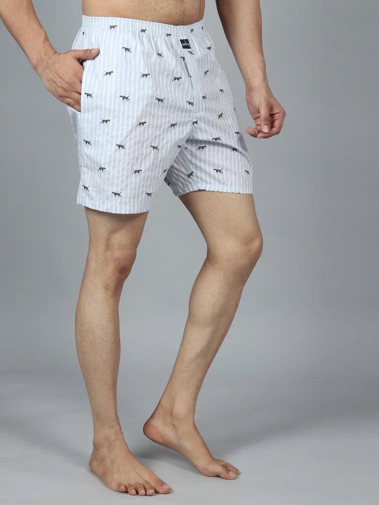 HabereIndia - Black Printed Boxers