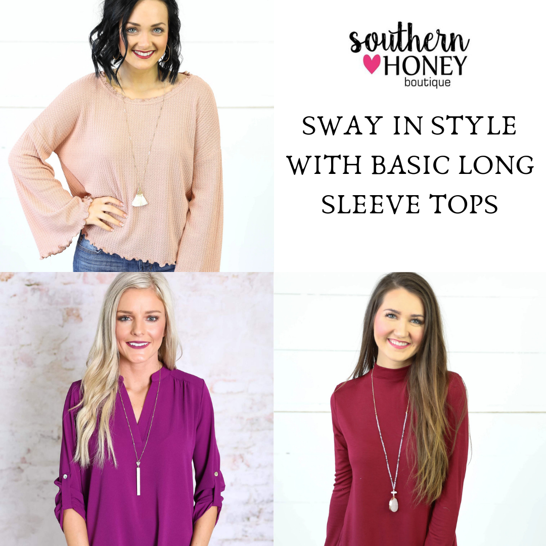 Women's Basic Long Sleeve Tops | Southern Honey Boutique