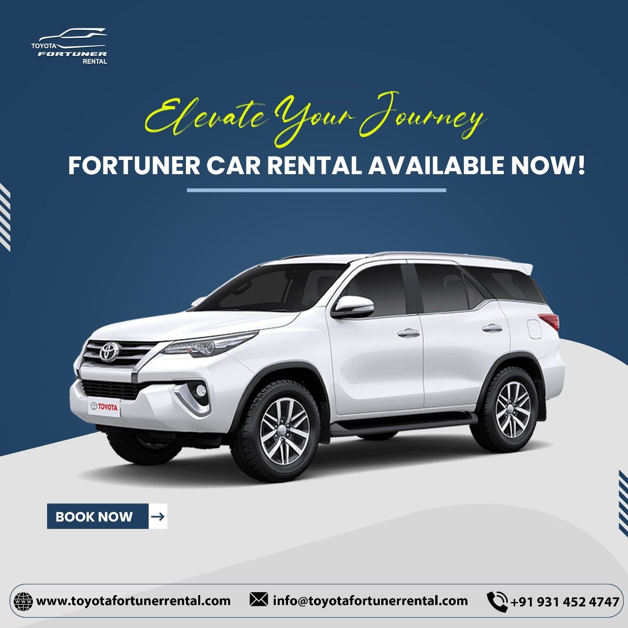 Fortuner car hire jaipur