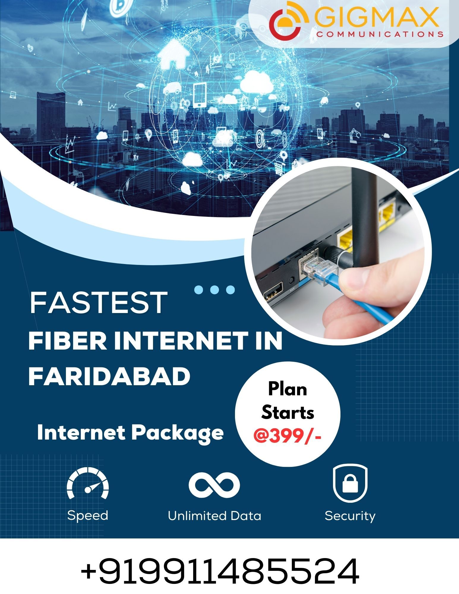 Are You Looking for the Fastest Fiber Internet in Faridabad? Choose Gigmax!