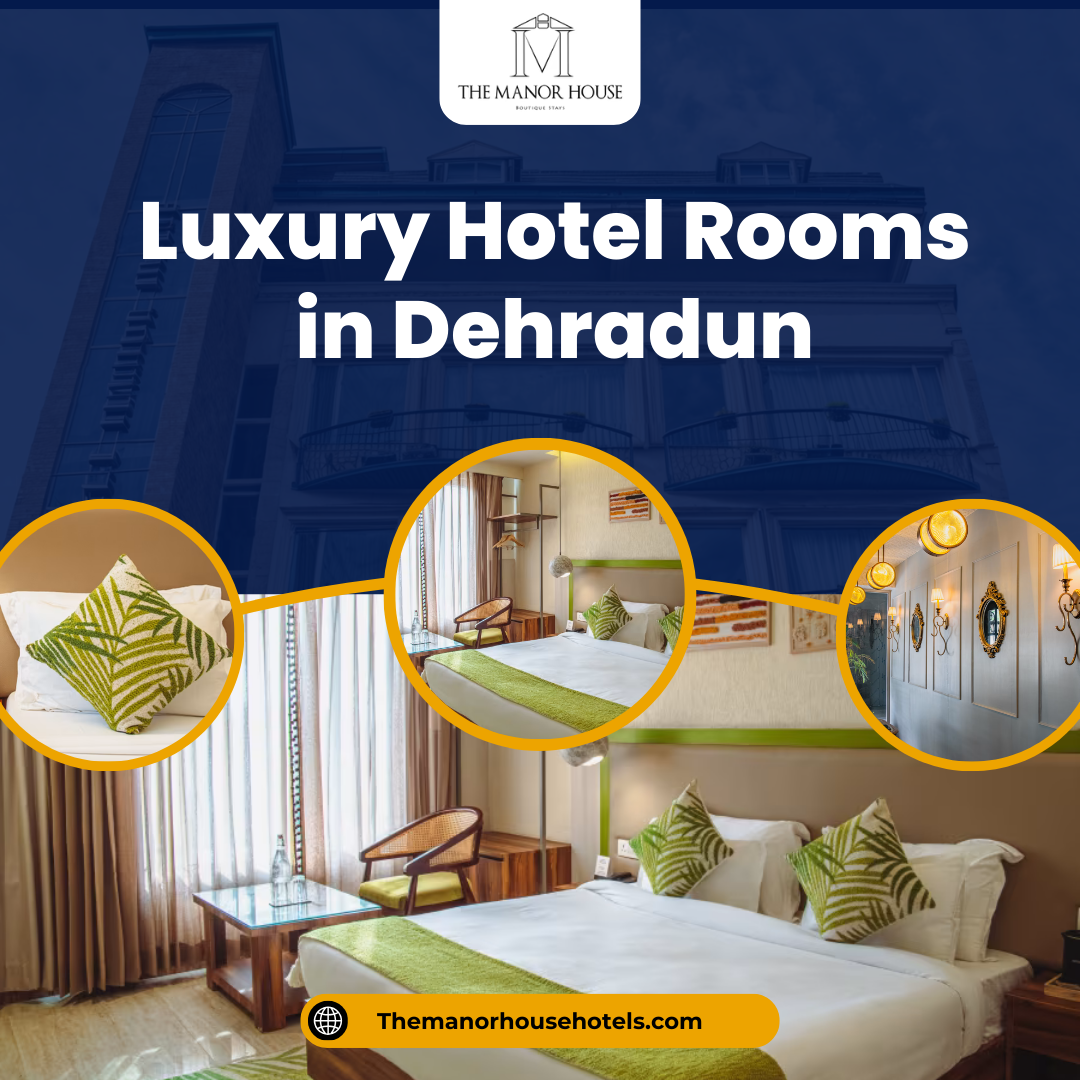 What amenities are included in luxury hotel rooms in Dehradun