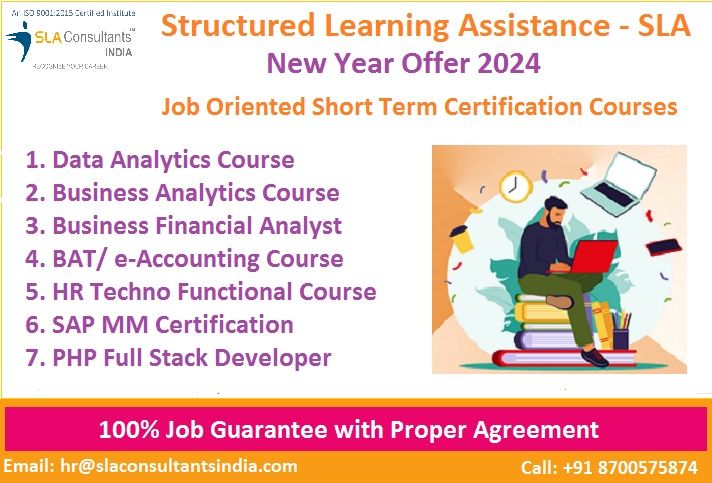 Data Analyst Course in Delhi by Microsoft, Online Data Analytics Certification in Delhi by Google, [ 100% Job with MNC] Learn Excel, VBA, SQL, Power BI, Python Data Science and Zoho Analytics, Top Training Center in Delhi - SLA Consultants India,