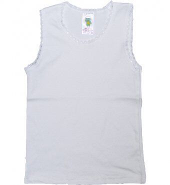 Girls Plain Soft Cotton Vest - MJ4291