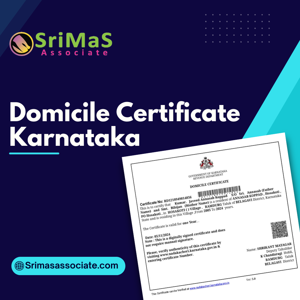 Online Application for Domicile Certificate in Karnataka
