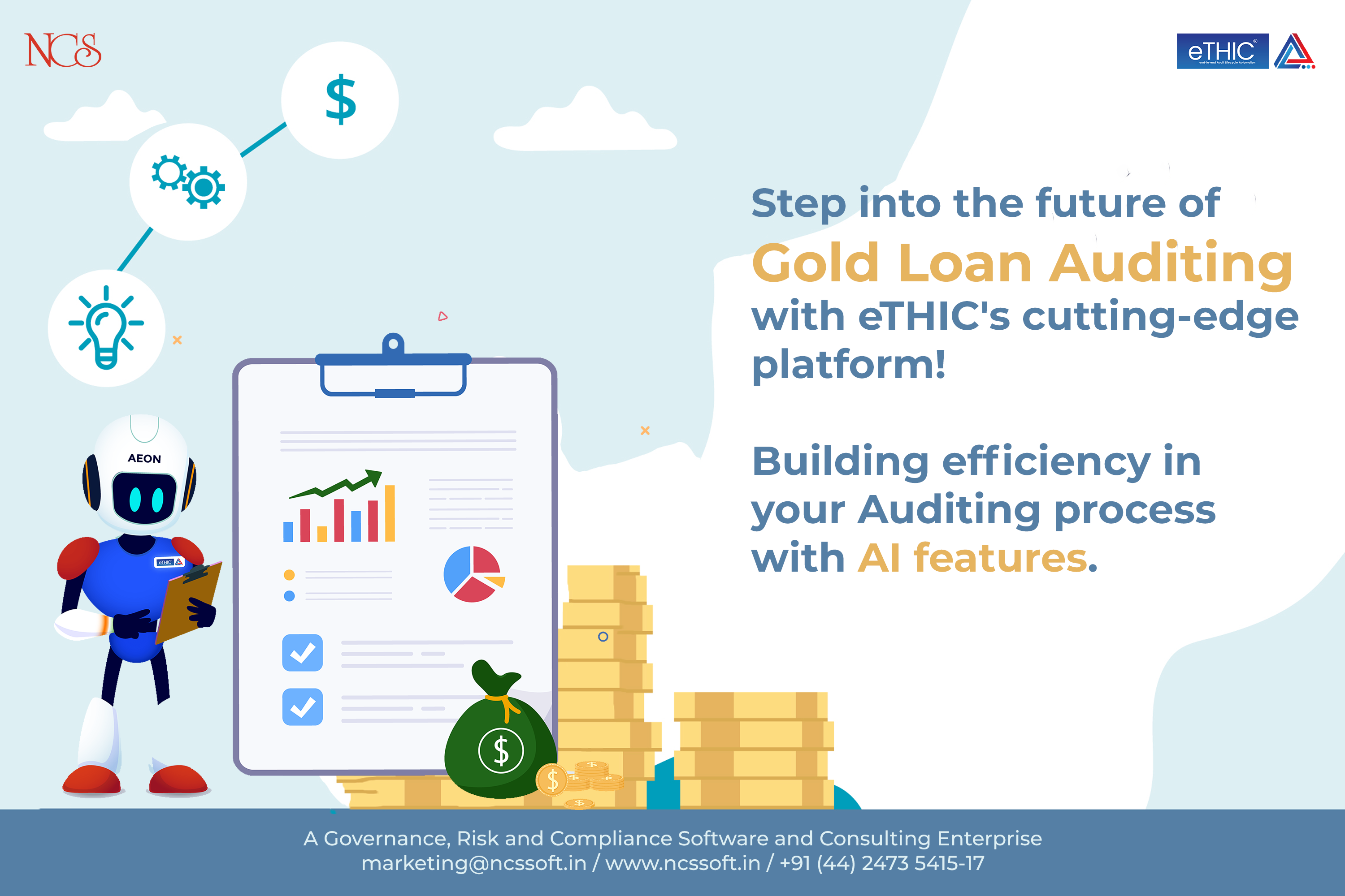 Step into the future of Gold Loan Auditing with eTHIC's cutting-edge module!