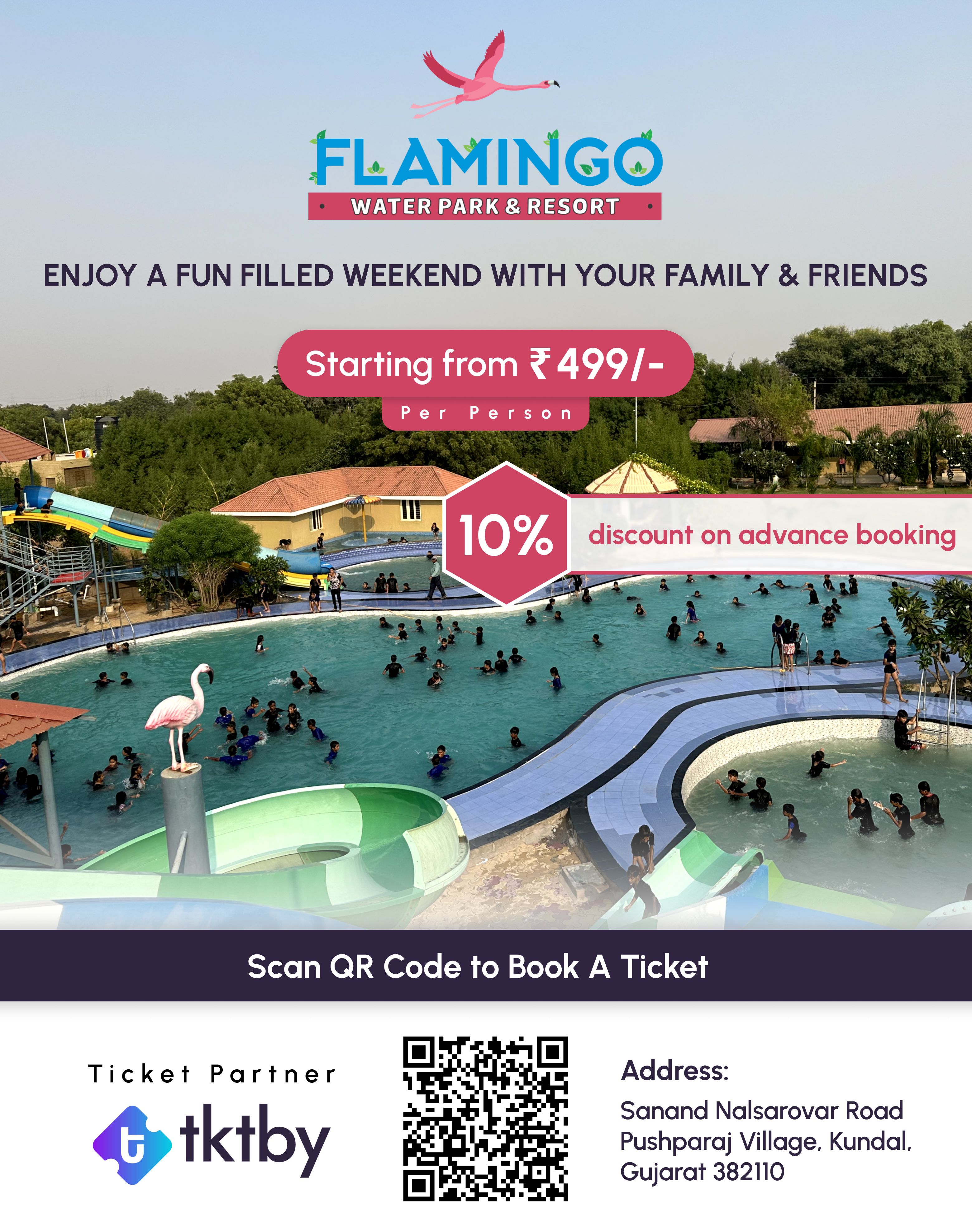 Flamingo Water Park Ticket Booking Available on Tktby