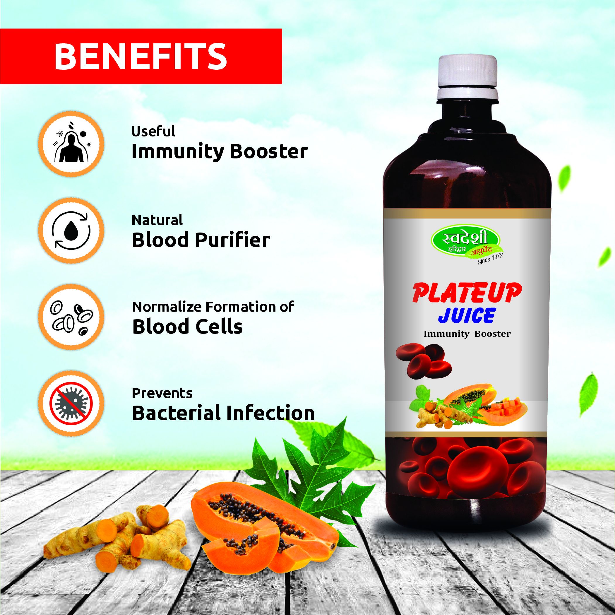 Increase your platelets count with Plateup Juice 