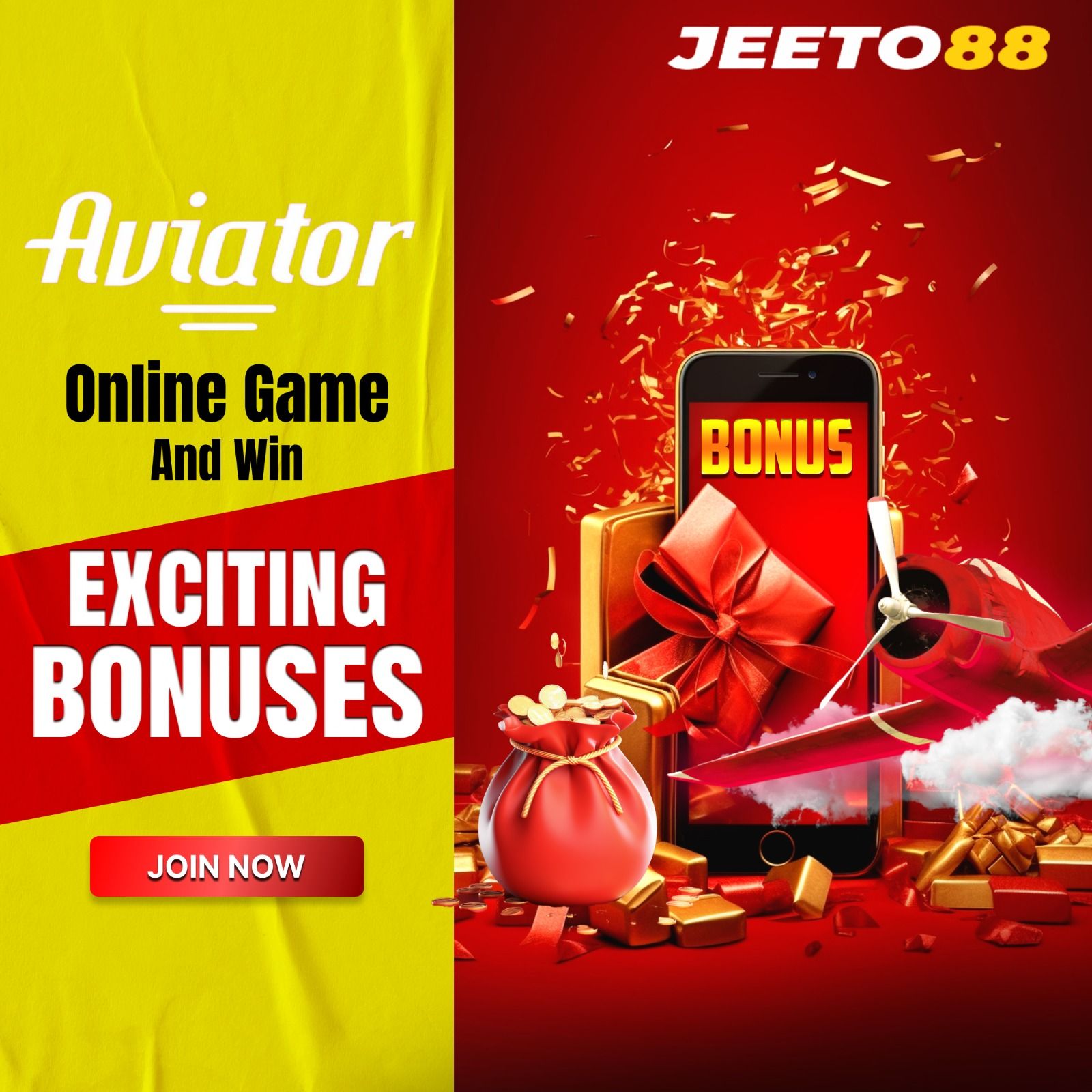 Join Jeeto88 Aviator Online Game and win exciting bonuses