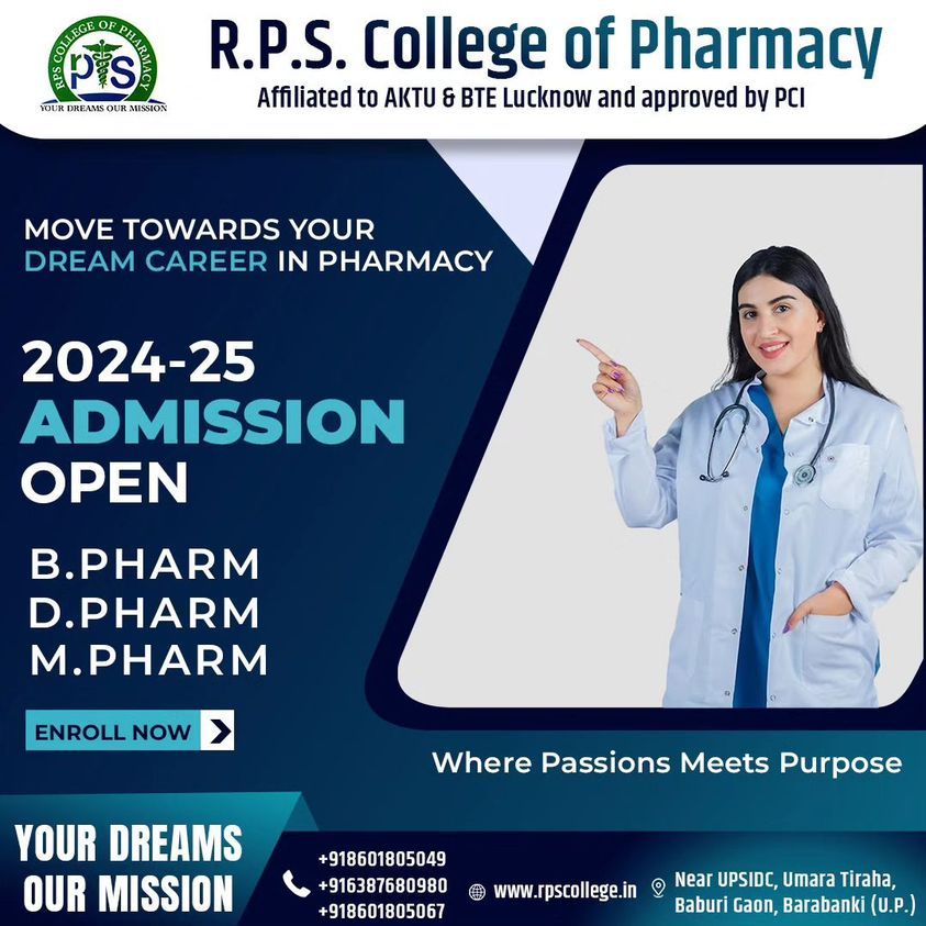 Bachelor of Pharmacy college Lucknow RPS Contact Now
