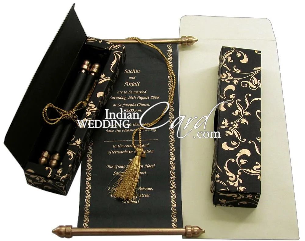 Buy The Latest Scroll Wedding Cards Online