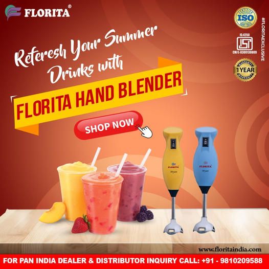 Hand Blender Manufacturer in India- Florita