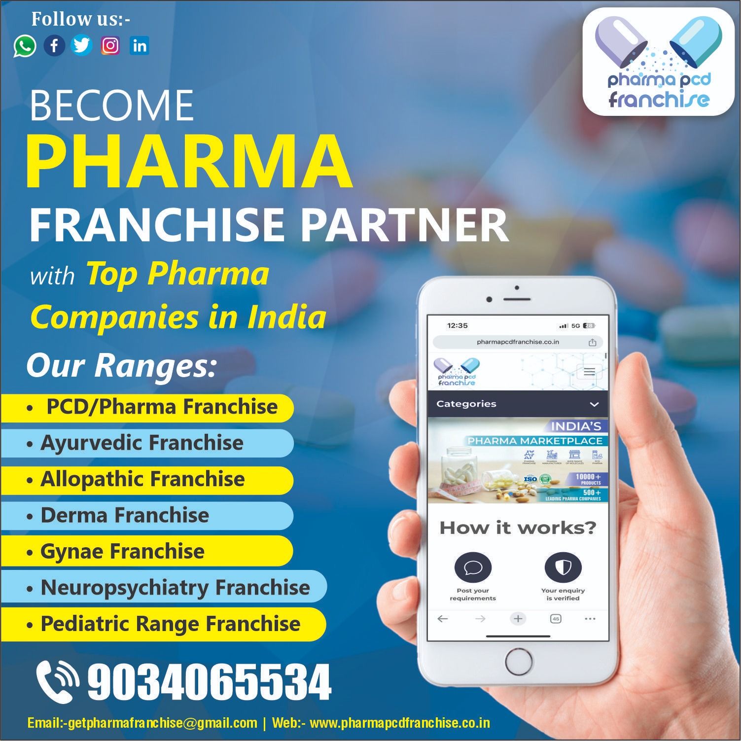 Pharma Franchise - Pharma PCD farcnhise - Call Now!