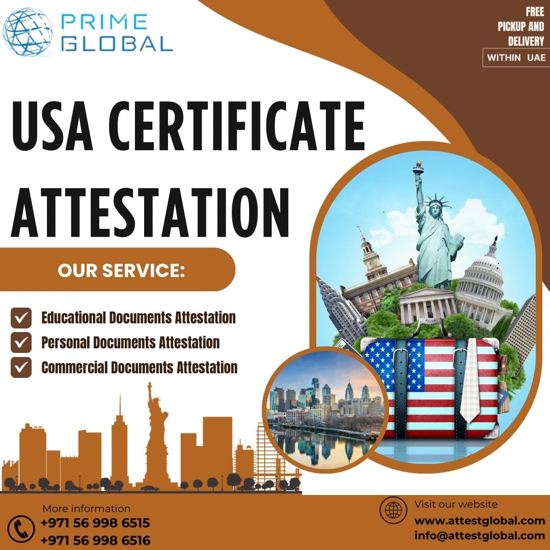 Trustable USA Certificate attestation services in the UAE