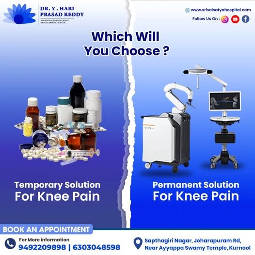 Robotic knee replacement by Dr. Y. Hari Prasad Reddy in Andhra Pradesh