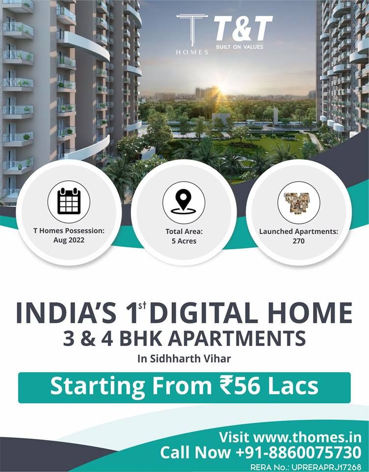 3 BHK and 4 BHK flats in Siddharth Vihar