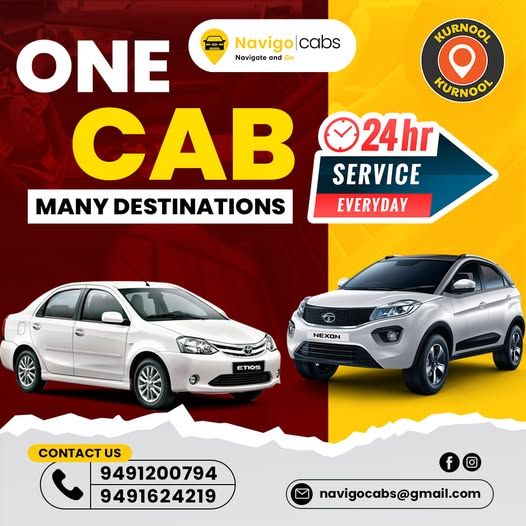 eco-friendly cabs || round trip cab || Taxi booking || 24/7 taxi services in Kurnool
