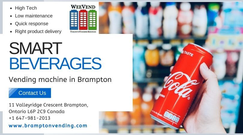 Get smart beverages, soft drinks vending machine in Brampton