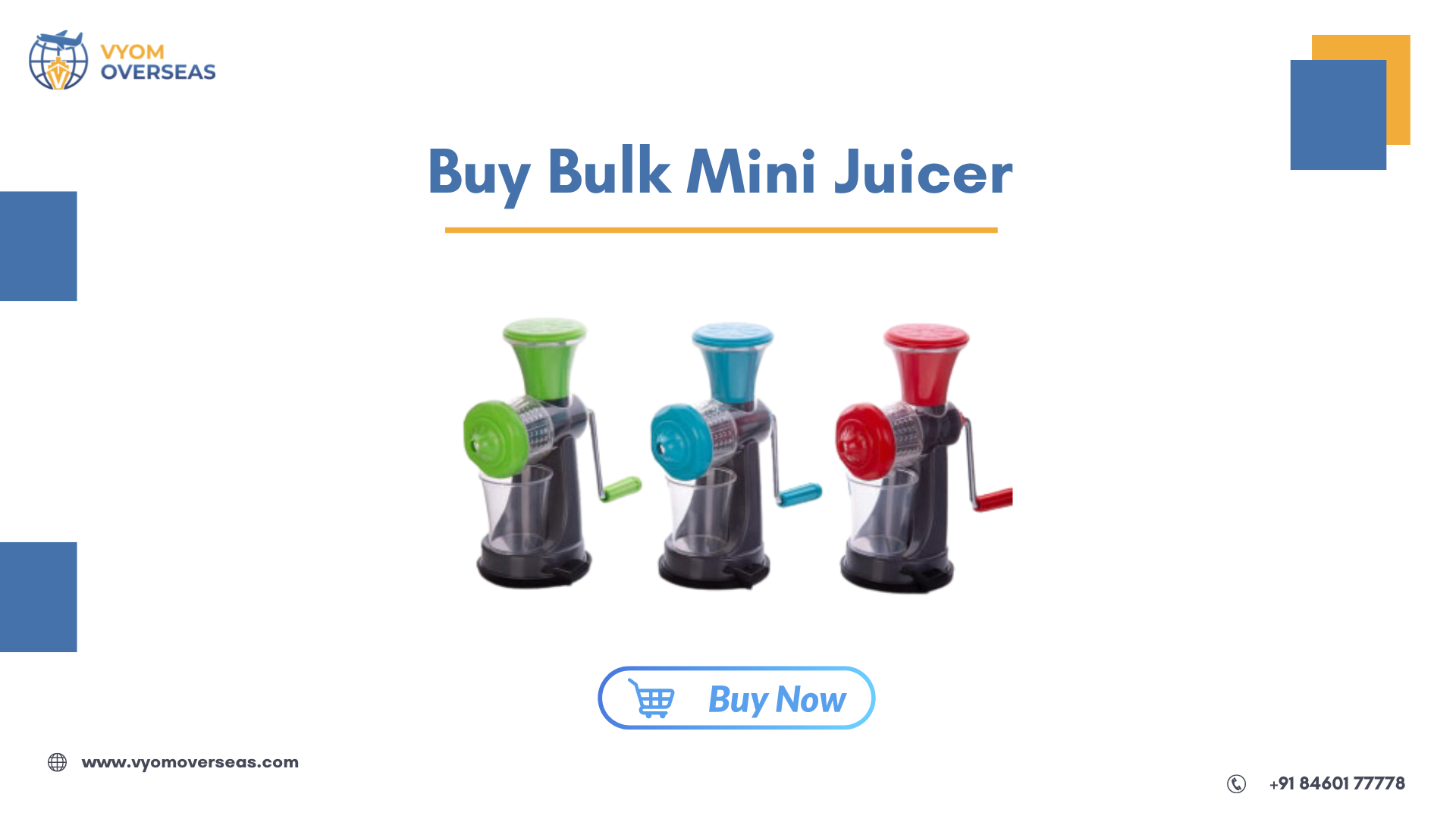 Buy Bulk Mini Juicer At Wholesale | Vyom overseas