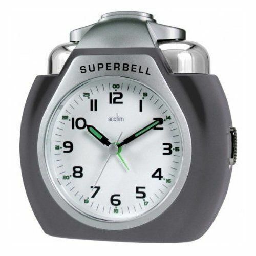 Acctim Superbell Grey Case Quartz Bell Alarm Clock 13977