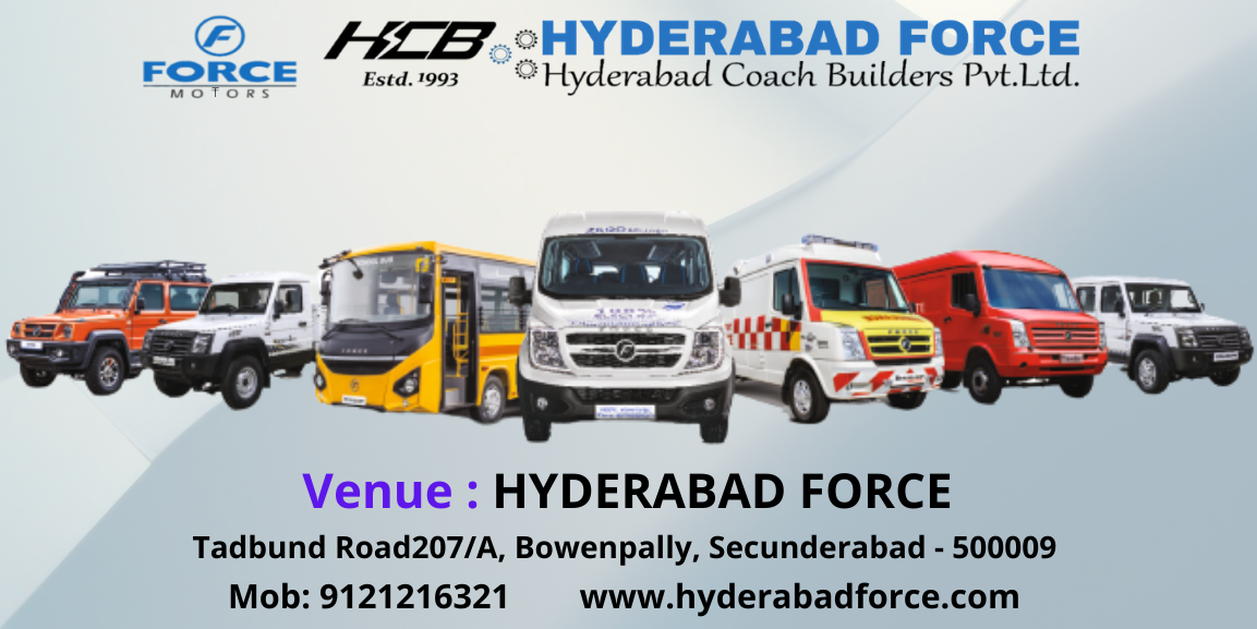 Hyderabad Force Vehicles - Bus | Traveller | Ambulance | Trax | Gurkha | Trax