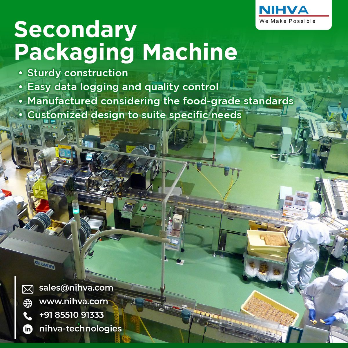 Box packing machine | Automatic packing machine | Secondary Packaging Machine | NIHVA