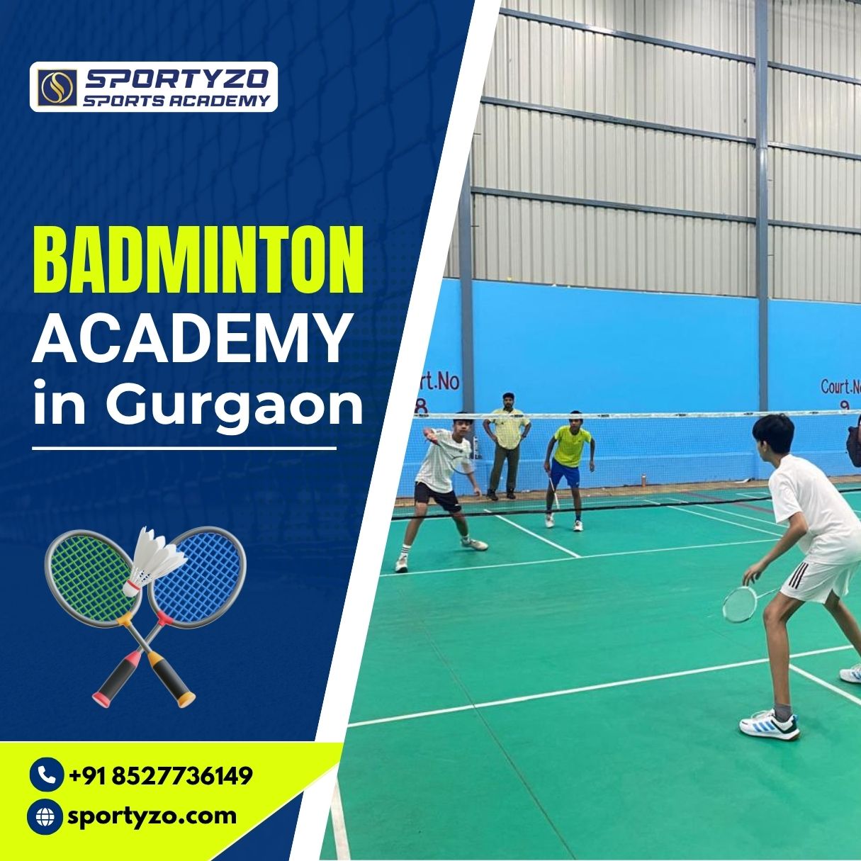 How can I enroll in a badminton academy in Gurgaon