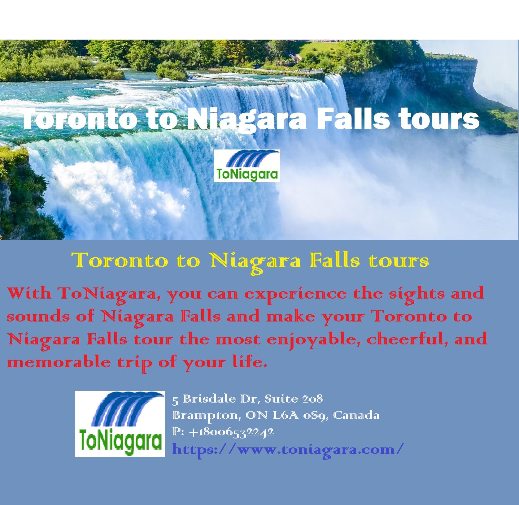 Toronto to Niagara Falls tours