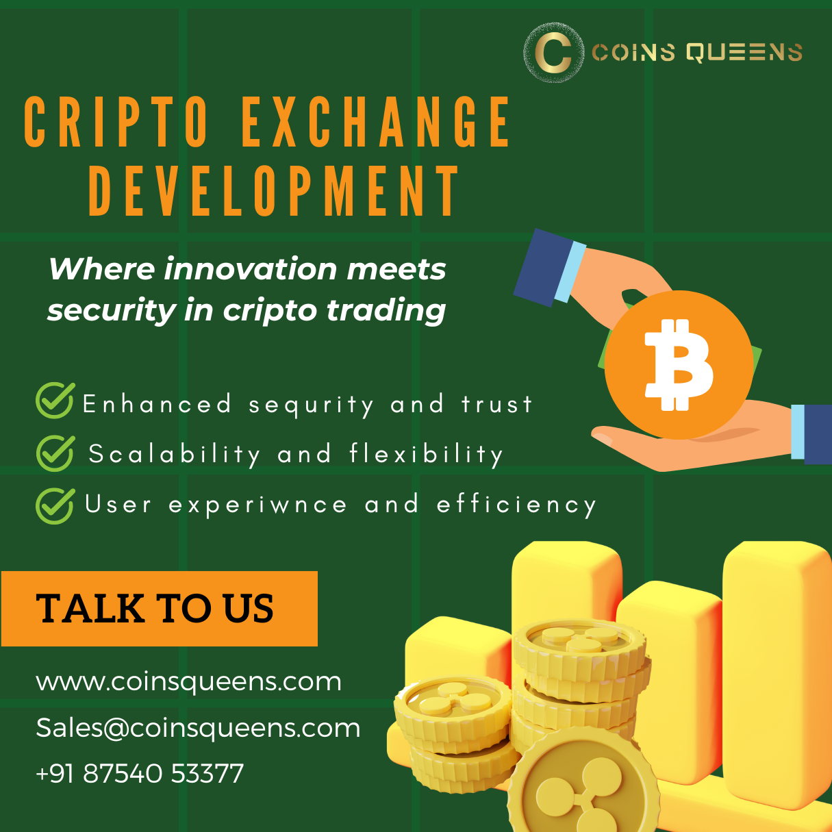 Coinsqueens-Crypto Currency Exchange Development Services Company