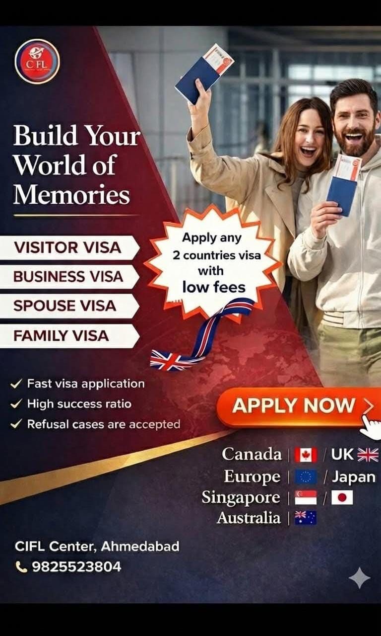 Cifl Centre Ahmedabad | Visa Consultant in ahmedabad for Visitor Visa, Business Visa, Spouse Visa, Family Visa