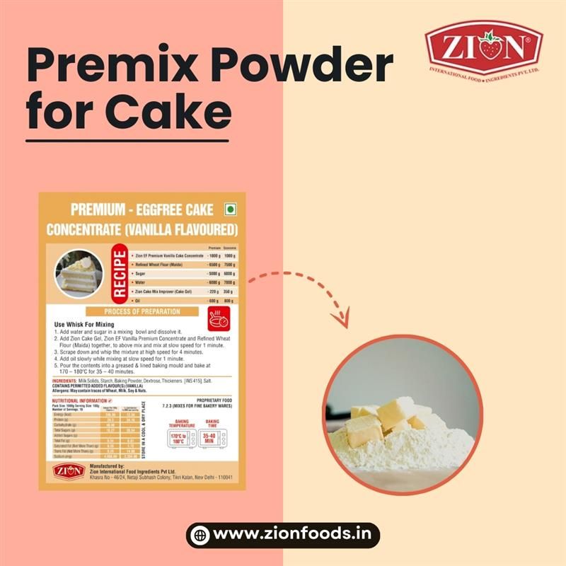 Reliable Premix Powder for Cake – Buy Online