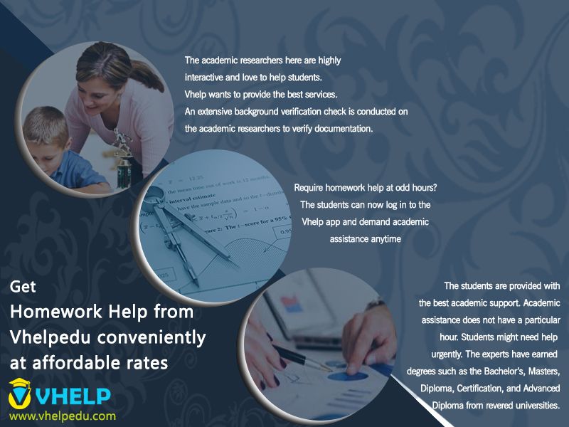 Get homework help from Vhelpedu conveniently at affordable rates