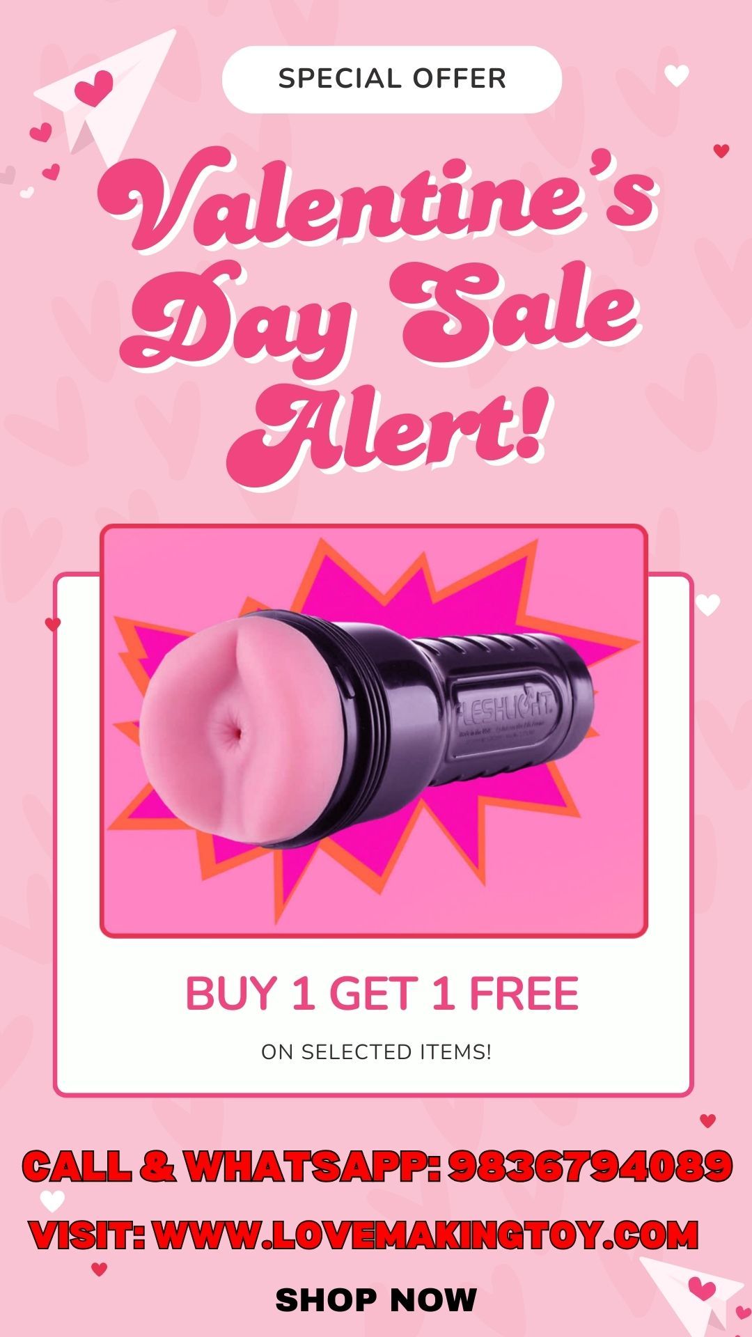 Buy Fleshlight in India Valentine’s Buy 1 Get 1 Offer Call 9836794089