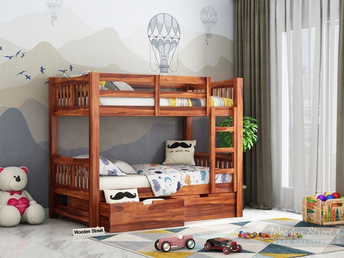 Buy Double Decker Bed Online in Bangalore India Upto 70% OFF | Wooden Street