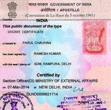 Apostille Documents in India