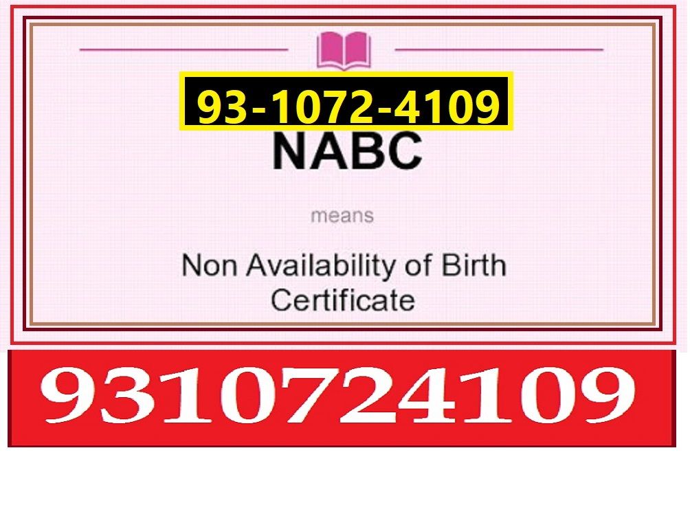 NABC NON AVAILABLITY OF BIRTH CERTIFICATE DELHI 9310724109