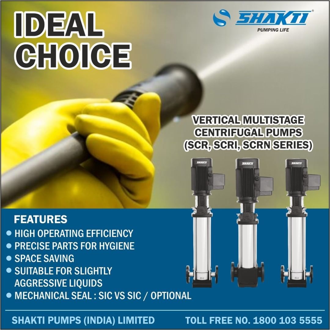 Vertical Multistage Centrifugal Pump Manufacturer and Supplier - Shakti Pumps	