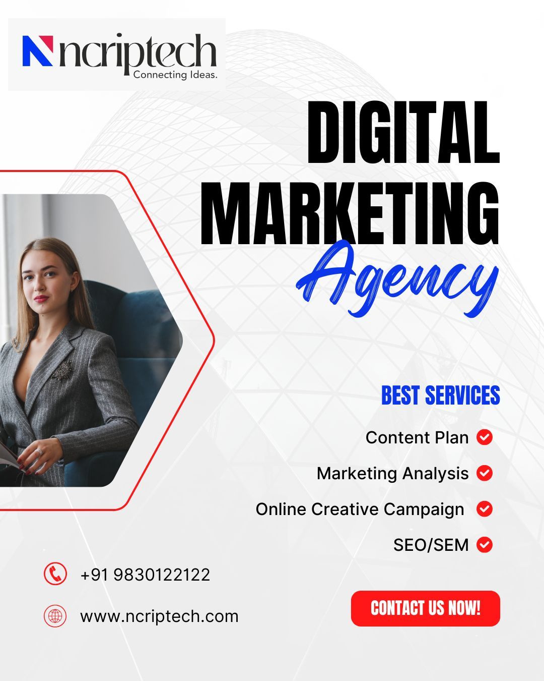 Top Digital Marketing Service in Kolkata | Boost Your Brand with Ncriptech | Call:+919830122122