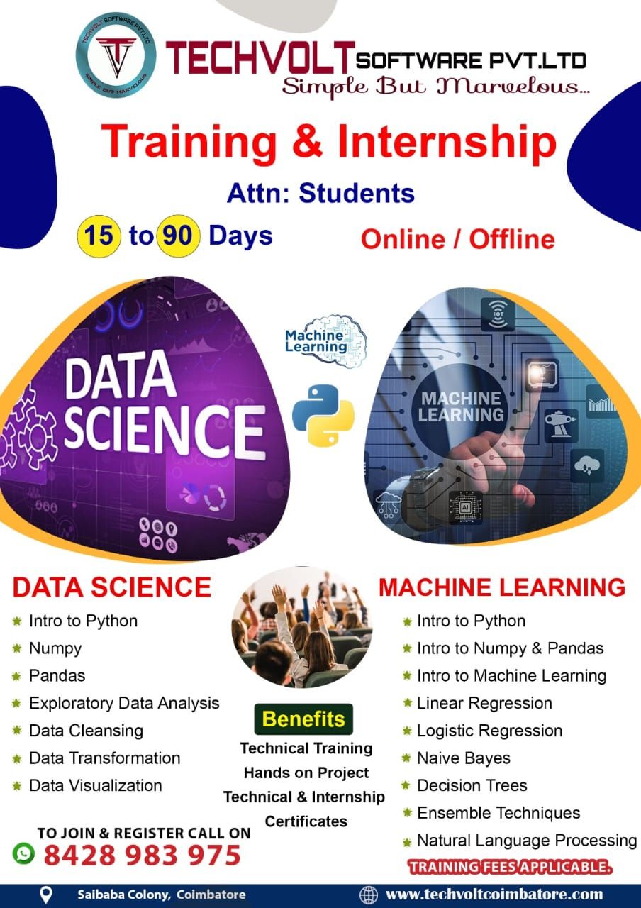 Best Machine Learning Training |Machine Learning-Inplant Training Coimbatore