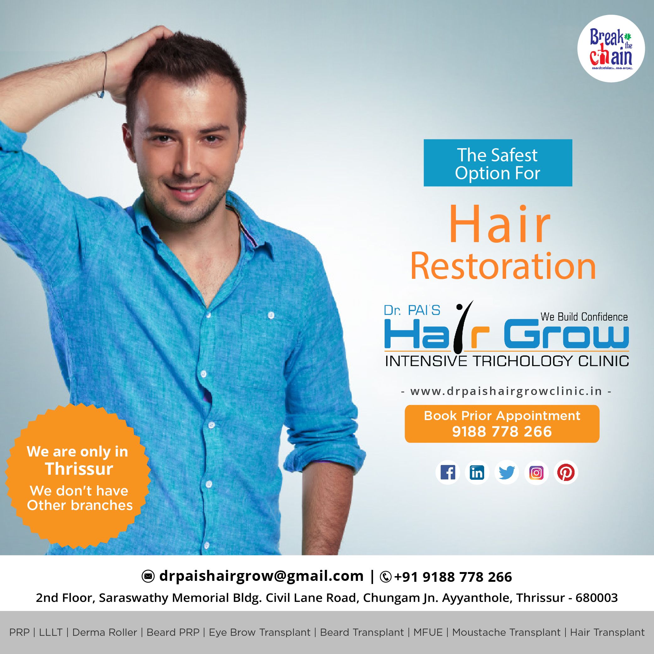 hair treatment for men | hair fixing in kerala